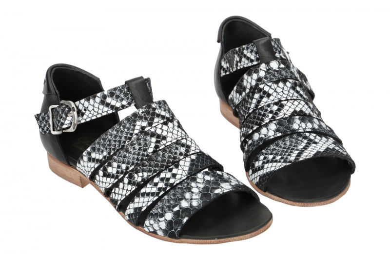 Charme Sandalette schwarz weiß 0703
