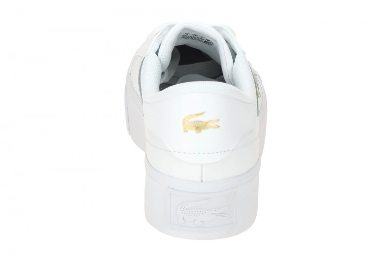 Lacoste Ziane Plateau Sneakers Schuhe weiß gold Damen 0005