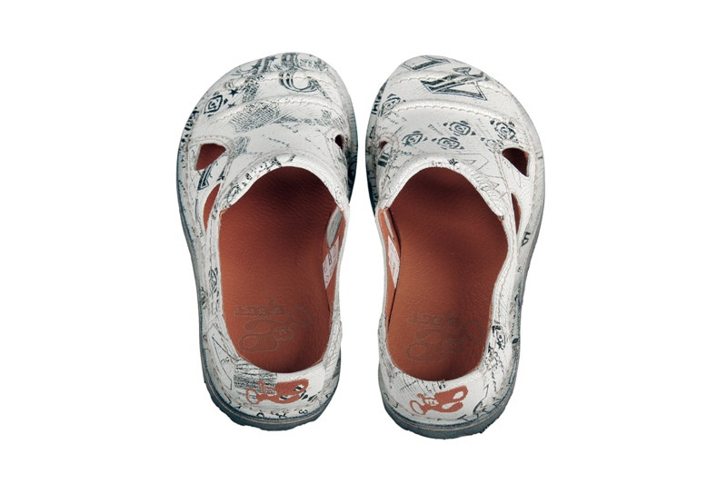 Eject Sony3 Pantoletten fantasy weiß 9407