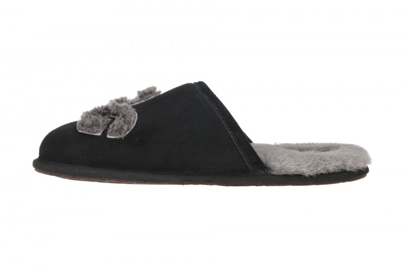 UGG SCUFF LOGO SHEEPSKIN Hausschuhe schwarz 1123773