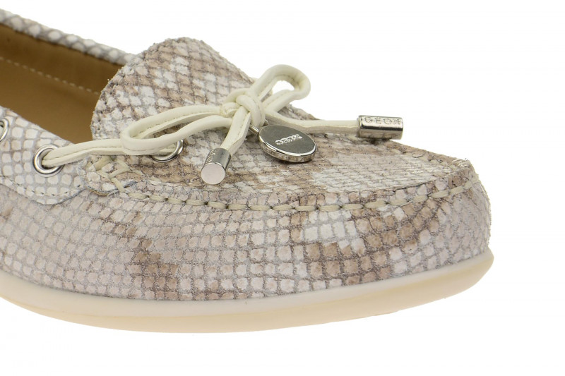 Geox Mokassin Yuki Slipper weiß pyton D3255A