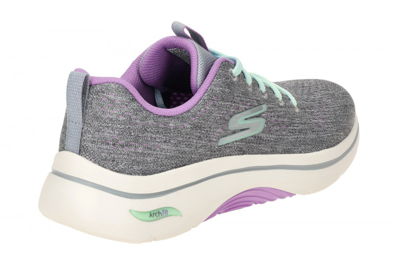 Skechers Go Walk Arch Fit Schuhe grau lila Damen 125311