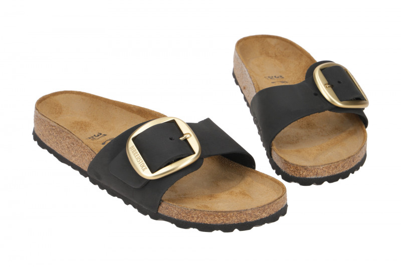 Birkenstock Madrid Big Buckle Pantolette schwarz Schmal 1023373