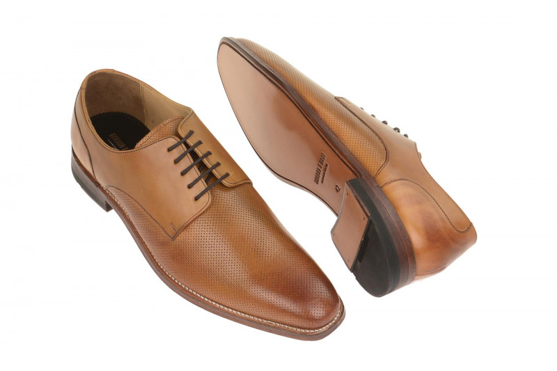 Gordon & Bros Schuhe Milan hell-braun perforiert 4374-H