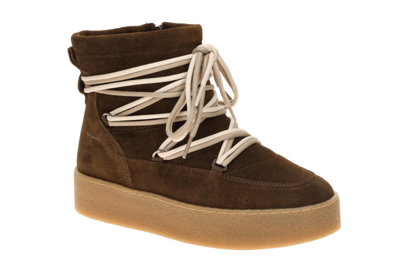Tamaris Winter Stiefelette Plateau Boots braun Velour 26803
