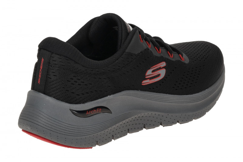Skechers Arch Fit Herren Schuhe schwarz rot 232700
