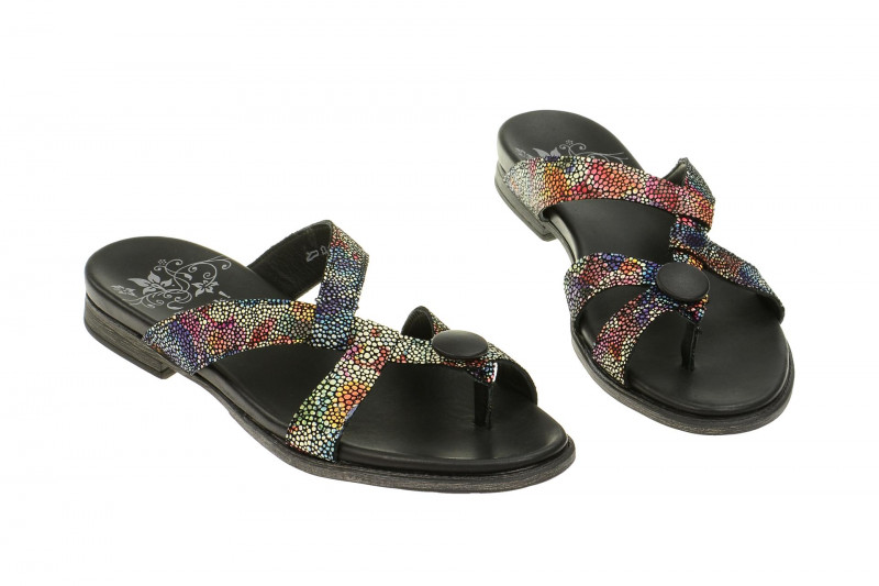 Think Pantolette Sande schwarz multicolor - 4-84546-03