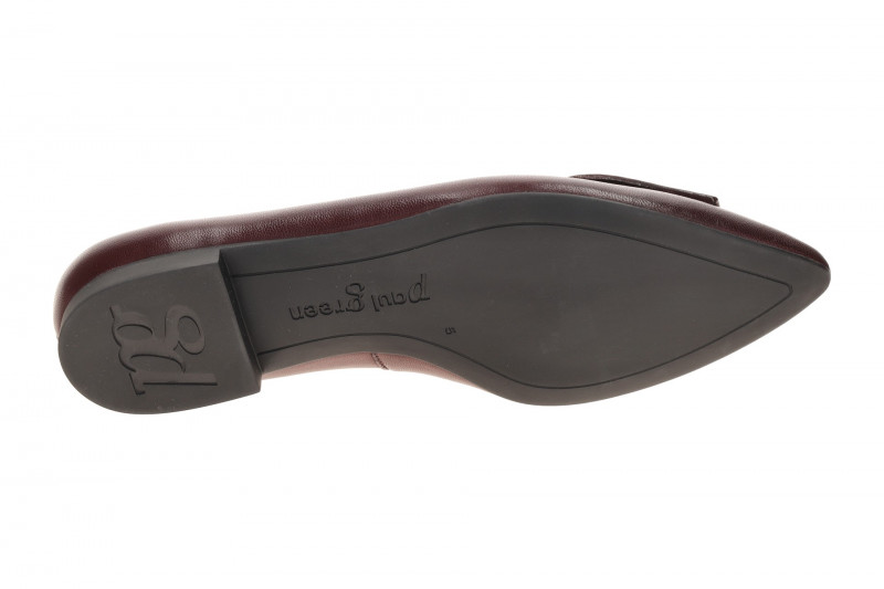 Paul Green Ballerinas dunkelrot wine Leder-Kappe 3792