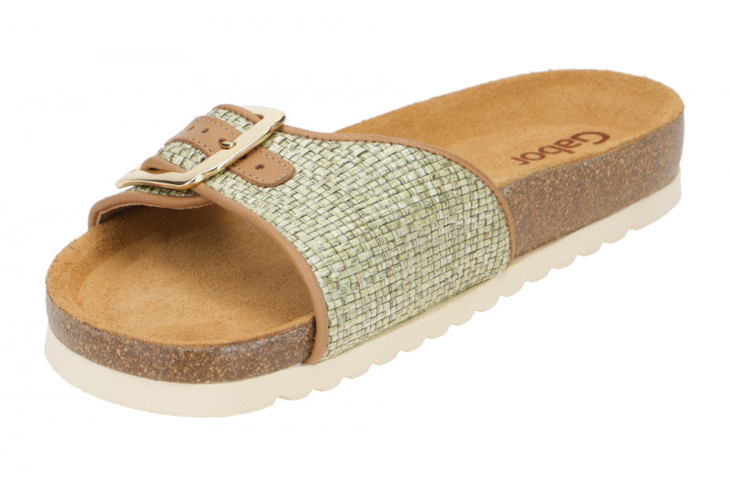 Gabor Pantolette grün schilf Bast 83.031.49